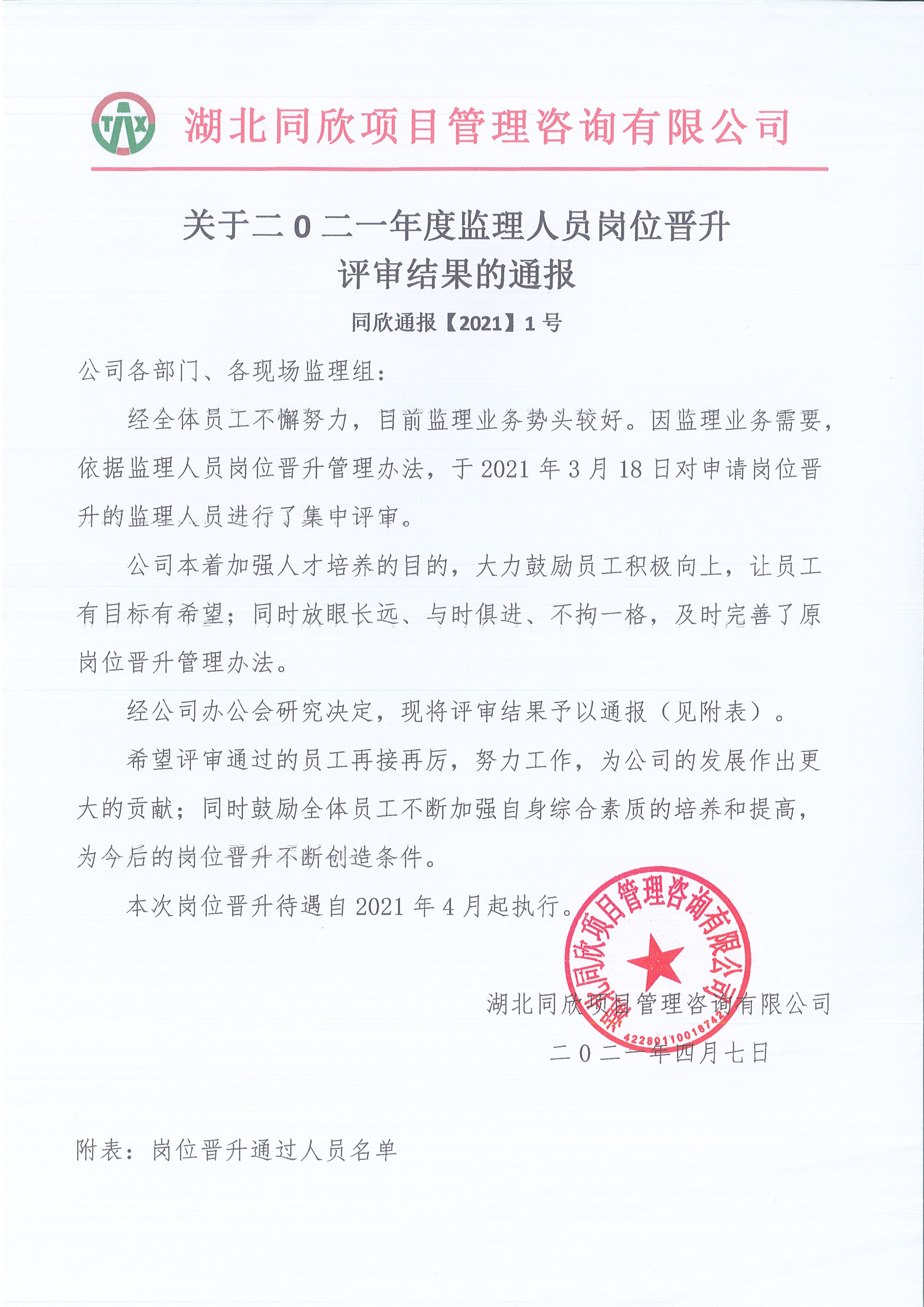 CC宝转达【2021】1号关于二0二一年度监理职员岗位提升评审效果的转达1.jpg